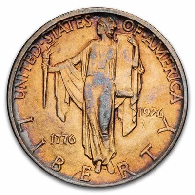Oro 1926 $2,50 América Sesquicentenario BU (tonificado) Foto 1 de 2