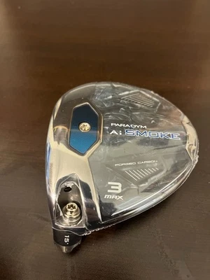 Callaway Paradym Ai Smoke Max  15 3 Fairway Wood head only Left Handed - Image 1 of 2