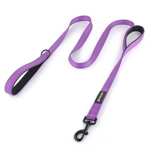 Dog Leash 6ft Long, Traffic Padded Two Handle, Heavy Duty, Reflective Double ... - Picture 1 of 7