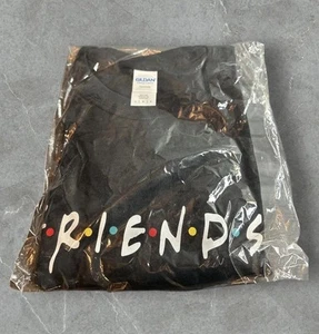 FRIENDS TV Show Unisex Black Short Sleeve T-Shirt Size Large New - Picture 1 of 4