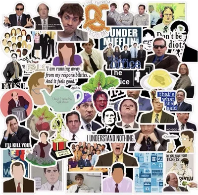 Office Style Sitecom Stickers 50pk The Office Mix Sarcasm Stickers FREE SHIPPING - Image 1 of 4