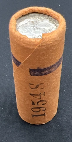 1954-S 25C Washington BU OBW Roll Cover