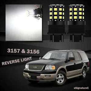 2x White Backup Reverse Light 3157 3156 33SMD LED For 1997- 2006 Ford Expedition - Foto 1 di 5