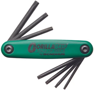 TR7-TR25 Tamper Resistant Torx® Fold-Up Tool Bondhus® USA GorillaGrip® #12636 - Picture 1 of 2