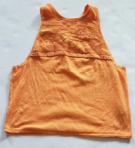 We the Free Tank Top Women XS Light Orange Free People Crochet Shirt - Picture 1 of 1