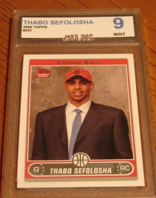 THABO SEFOLOSHA Rookie****2006 TOPPS---MINT 9***BULLS--THUNDER***Mad Dog - Image 1 of 2