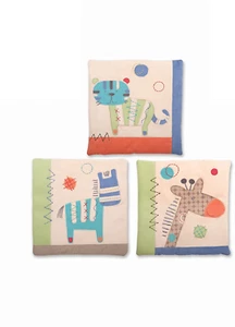 Summersault Set of 3 Baby's Nursey Embellished Wall Hangings, Animal Time - Picture 1 of 4