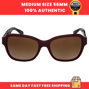Coach Women's Sunglasses HC8232 550913 Oxblood Square Brown Gradient 56-17-140mm - Picture 1 of 3