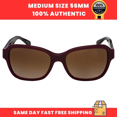 Gafas de sol Coach para mujer HC8232 550913 Oxblood cuadradas marrón degradado 56-17-140 mm Foto 1 de 3