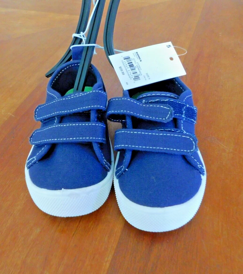 Zapatillas deportivas de lona azul con correas dobles niño talla 5 nuevas con etiquetas Foto 1 de 4