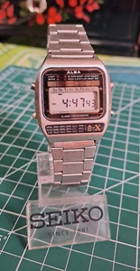 Rare Vintage (1979) Seiko Alba Y446-4000 AC-X LCD Watch Japan *Working Full Nice - Picture 1 of 13