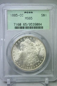 1885-CC $1 Silver Morgan Dollar PCGS MS65 OGH #9084 - Picture 1 of 4