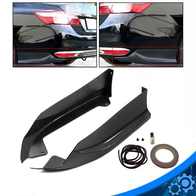 Rear Bumper Lip Splitter Spoiler Fit 16-17 Honda Accord Sedan 4DOOR CARBON Fiber Foto 1 de 4
