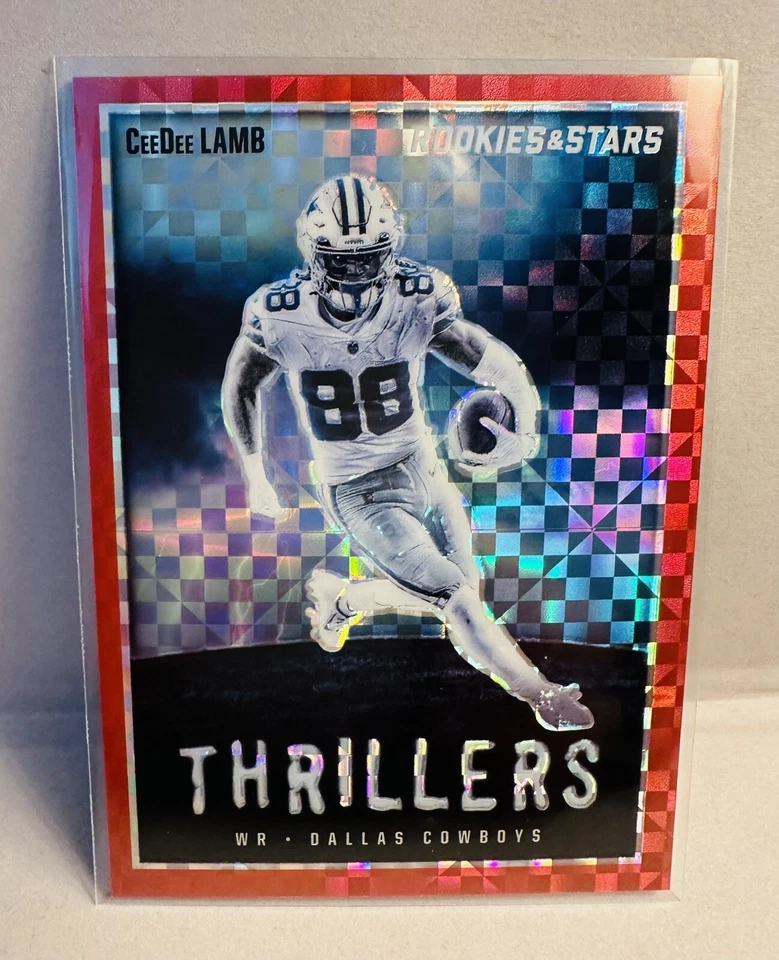 2023 Ceedee Lamb Rookies And Stars Thriller Red Plaid Dallas Cowboys - Image 1 of 2