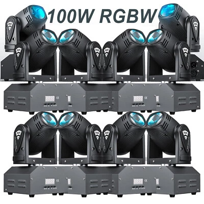 100W RGBW Mini LED Moving Head Light Beam Stage Lighting Party Light Disco DMX - Image 1 of 4