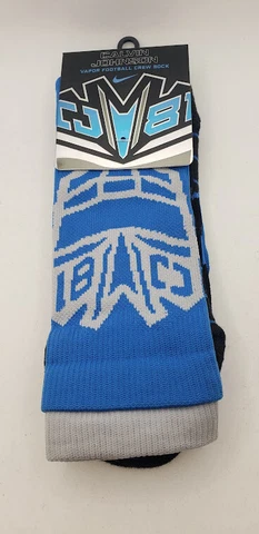 NIKE VAPOR CREW SOCKS SIZE LARGE CALVIN JOHNSON MEGATRON DETROIT LIONS CJ81 Cover