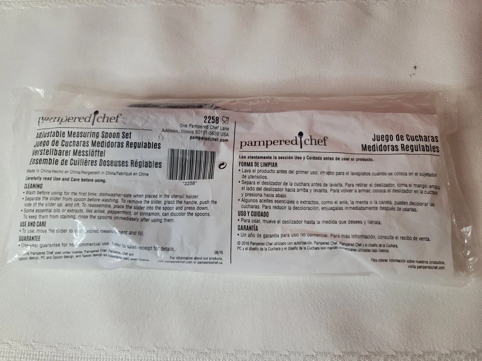 Pampered Chef Adjustable Measuring Spoons 2258 Set of 2 Ships Today