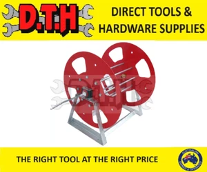 INDUSTRIAL STEEL FIRE HOSE REEL 19MM (3/4'') X 60M CAPACITY WITH BARB FITTINGS - Picture 1 of 6