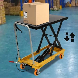 Commercial Hydraulic Scissor Lift Table, Free Standing Manual Scissor Lift Table - Picture 1 of 20