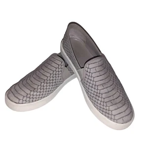 Sneakers slip-on Vince Preston grigio serpente in pelle goffrata - Foto 1 di 8