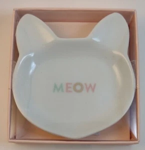 Fransen Miauen Tablett Keramik Katze Neu im Karton 3,25 x 3,5 Zoll - Bild 1 von 3