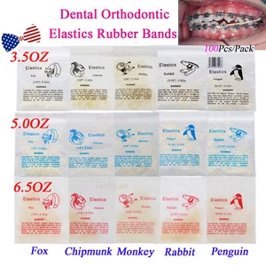 US Dental Orthodontic Rubber Band Ortho Elastics Latex Braces 15Sizes for Choose - Picture 1 of 31