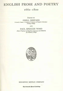 English Prose & Poetry 1660-1800 Shepard Wood 1962 Hobbes Defoe Locke Swift Hume - Bild 1 von 11