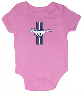 Ford Mustang shirt Ford baby tee one piece Ford romper bodysuit pink snapsuit - Picture 1 of 1