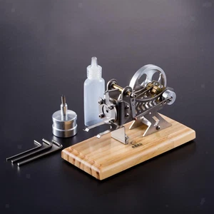 Metal Miniature Heat Steam Stirling Engine Motor Model DIY Educational Toy