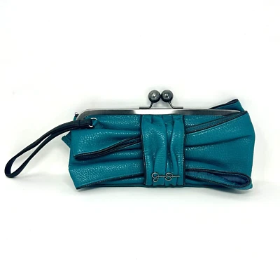 Jessica Simpson Teal Clutch Purse Wristlet - Image 1 of 4