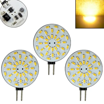 3x G4 2 Watt LED 12V AC/DC dimmbar warmweiß Leuchtmittel rund Scheibe - Bild 1 von 4