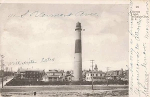 Atlantic City, New Jersey Postcard Absecon Light Lighthouse  PM 1908   F8 - Picture 1 of 2