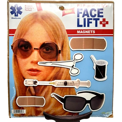 Vintage BlueQ Pill Poppin Patty's Face Lift Kit Refrigerator Magnets New Sealed - Image 1 of 3