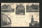 Dorf Ilm, Ansichtskarte, Pfarrhaus, Posthilfstelle, Dorfplatz 1912 