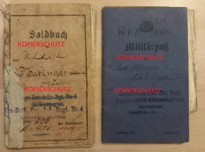 Militärpass Soldbuch Orden Bayern Eisernes Kreuz Ehrenzeichen Auszeichung Orig. - Bild 1 von 3