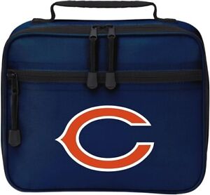 NFL Chicago Bears Lunch Box Bag 10" Removable Tray Work School 2 Pocket