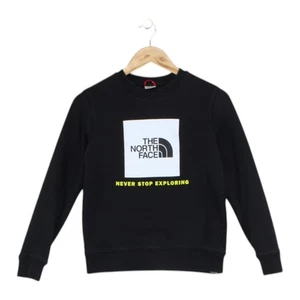 North Face Graphic Sweatshirt Boys Size L Black Youth - Picture 1 of 14