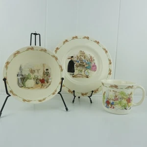 Royal Doulton Bunnykins English Fine Bone China Plate, Bowl & Cup Set 1988 - Picture 1 of 19