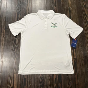 Fanatics Philadelphia Eagles Polo Shirt Men’s XL White Polyester NEW - Picture 1 of 6