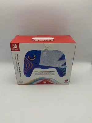 PDP Afterglow™ Wave Enhanced Wired Nintendo Switch Pro Controller  Wave Blue New - Image 1 of 2