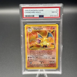 1999 Pokemon Charizard #4 PSA 8 HOLO Base Set CLEAN Mint! CHARIZARD BASE SET 💎 - Picture 1 of 6