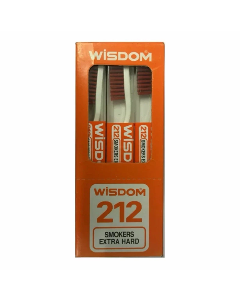 Wisdom 212 Smokers Extra Hard Brown Bristle Toothbrush - Image 1 of 1