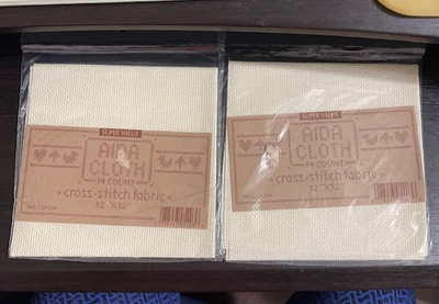 Counted Cross Stitch Fabric AIDA 14 Count 12" x 18" Colors to Pick You Choose - Image 1 of 4