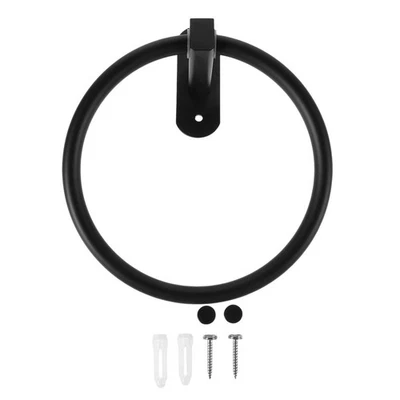  Portasciugamani ad anello per bagno: portasciugamani da parete in alluminio - Immagine 1 di 4