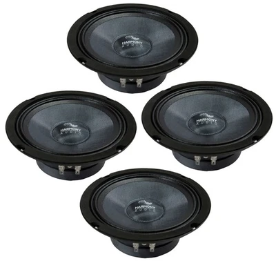 HARMONY MASTER Harmony Audio HC-CMB65 Car Stereo Cabron Midbass Midrange 6.5" Speakers - 2 Pair