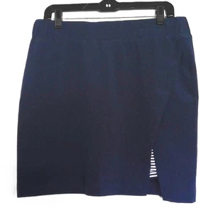 Chico's Zenergy dunkelblau Skort gestreift kurz Frontschlitz Stretch Taille EUC 0,5 S - Bild 1 von 6