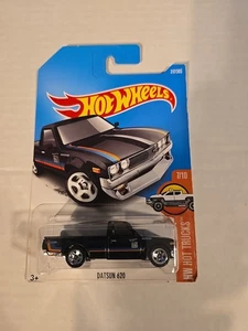 Hot Wheels HW Hot Trucks 7/10 DATSUN 620 Black w/Chrome 5 Spoke Wheels Diecast - Picture 1 of 2