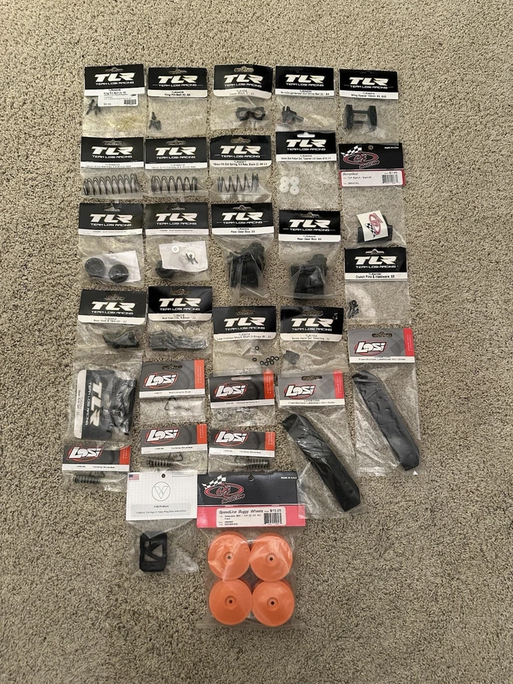 TLR 8ight 8X/22 22T/Losi Late Model Misc Parts Lot-Springs/Wheels/Piston & More! - Image 1 of 4