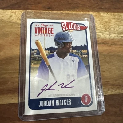 2020 Onyx Vintage Extended Purple Ink Auto 3/10 Jordan Walker #EAJW Auto - Image 1 of 3