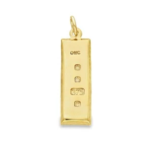 Colgante lingote de oro amarillo de 9 quilates - 9x26x2 mm - 6,6 g - Imagen 1 de 6